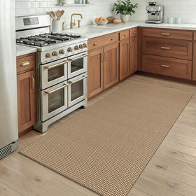 KOZYFLY Boho entryway rug texture close-up showing braided weave