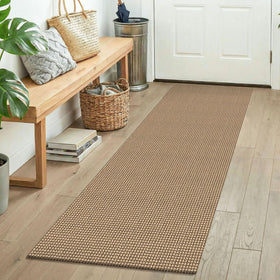 KOZYFLY Boho Runner in orange-beige tones for entryways, easy to clean