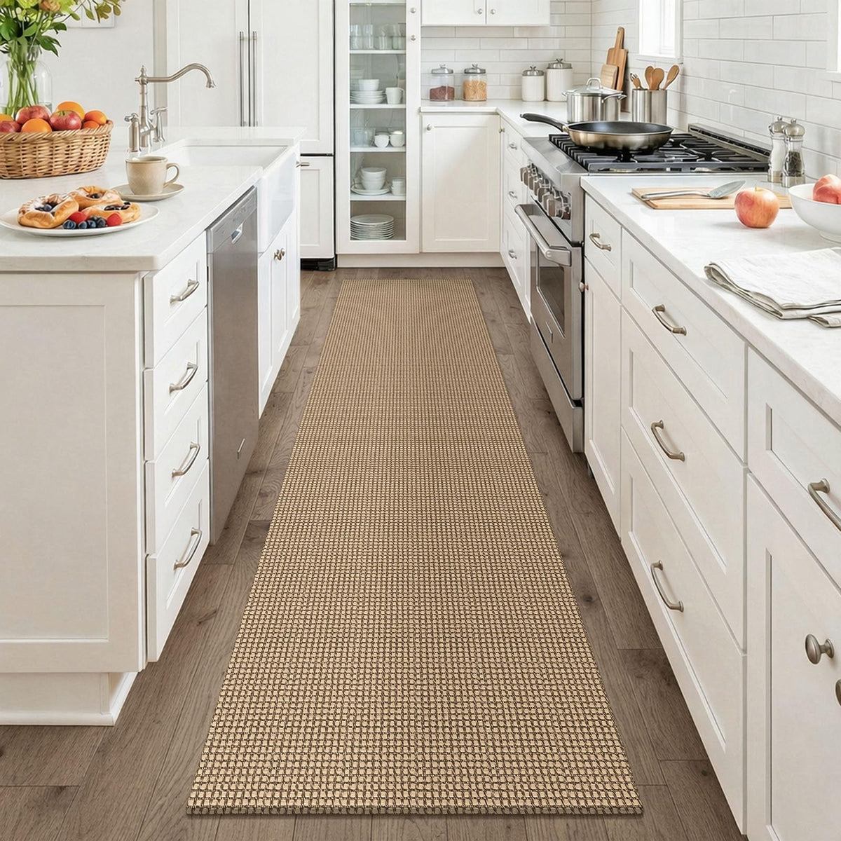 Non-slip backing keeps the KOZYFLY runner stable on busy entryways.