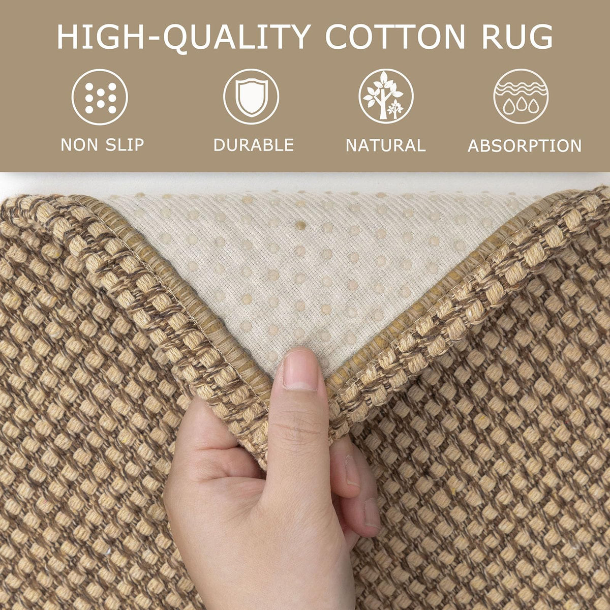 KOZYFLY Boho Runner machine washable cotton for easy care