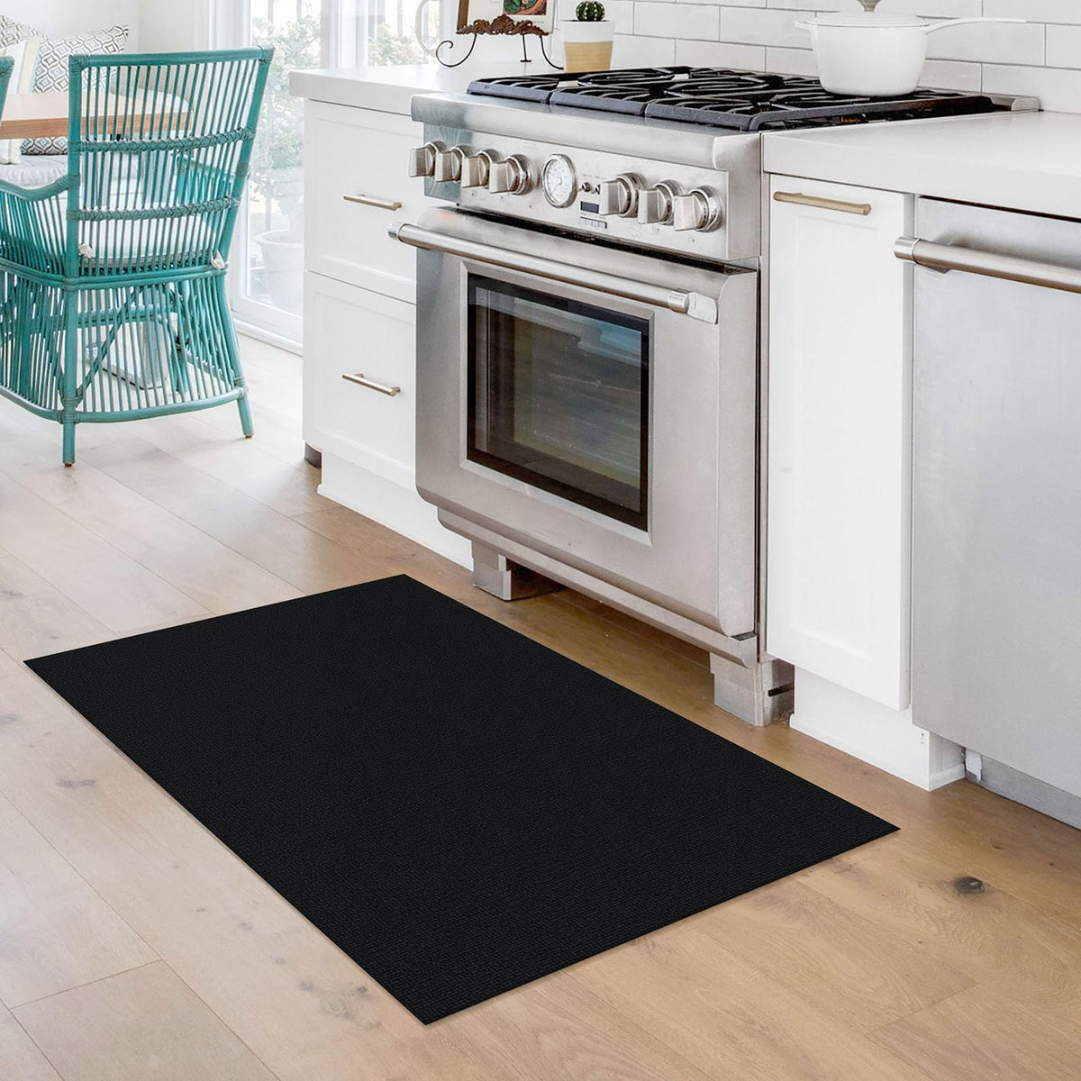 KOZYFLY braided cotton rug texture provides soft, plush comfort in entryways