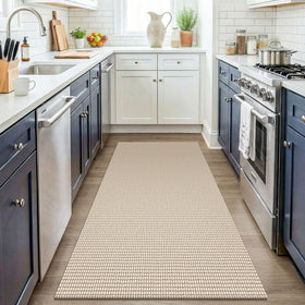 KOZYFLY braided entry rug at doorway with durable texture for daily use.