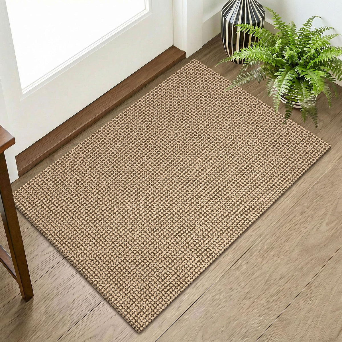 KOZYFLY door mat 2x3ft—durable cotton entry rug keeps dirt at the threshold.