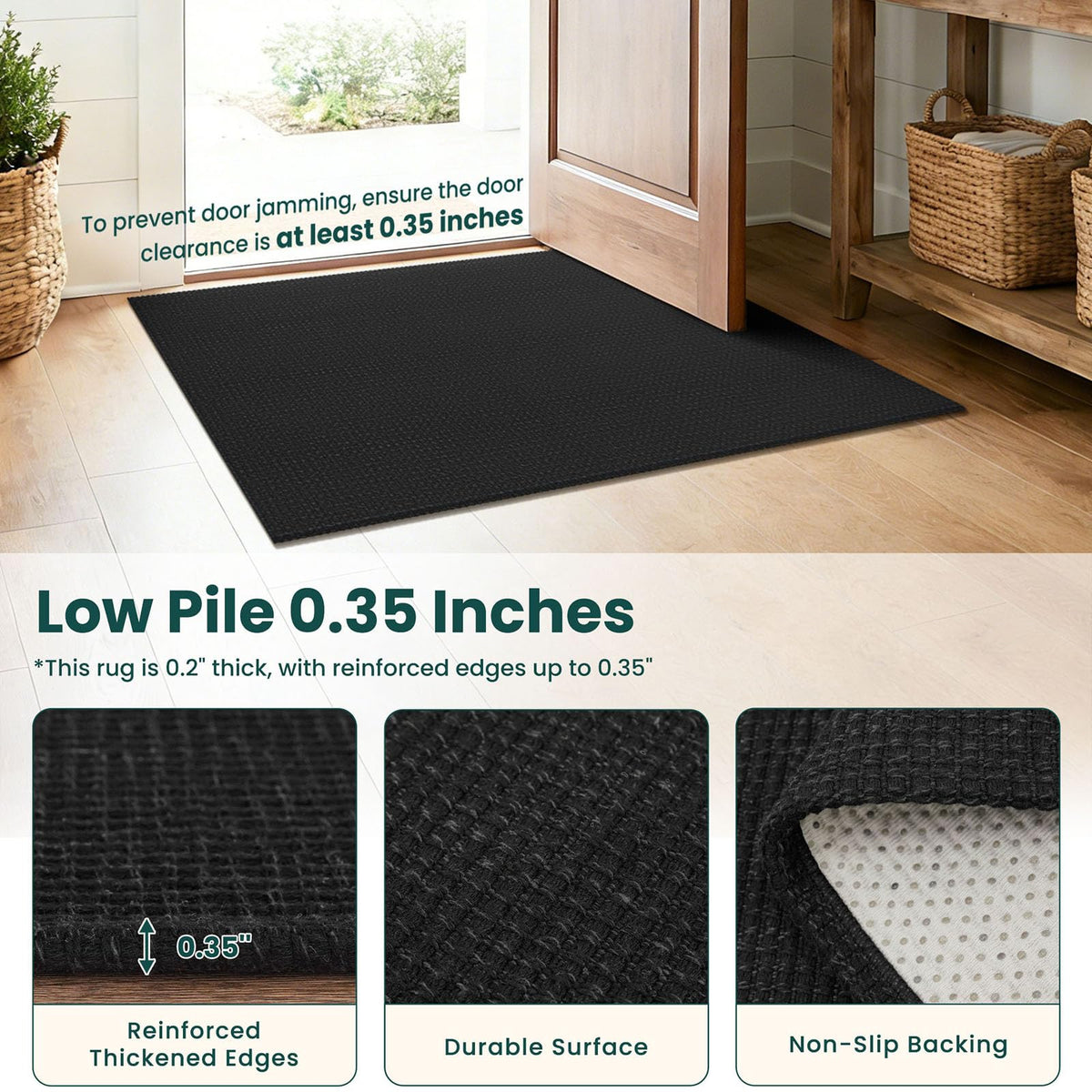 KOZYFLY edge reinforcement close-up shows durable 0.35-inch edges.