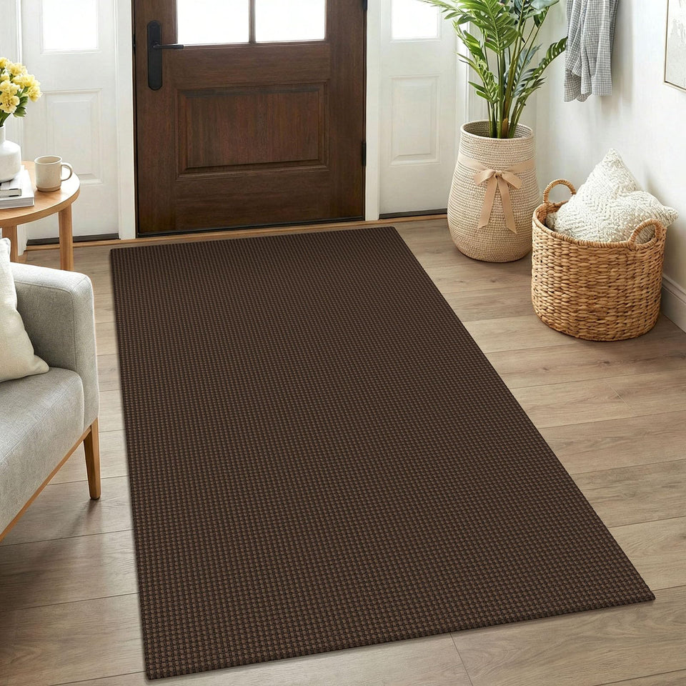 KOZYFLY entryway rug 3x5 with non-slip backing anchors a doorway