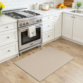KOZYFLY Indoor Door Mat texture closeup shows cotton fibers and softness