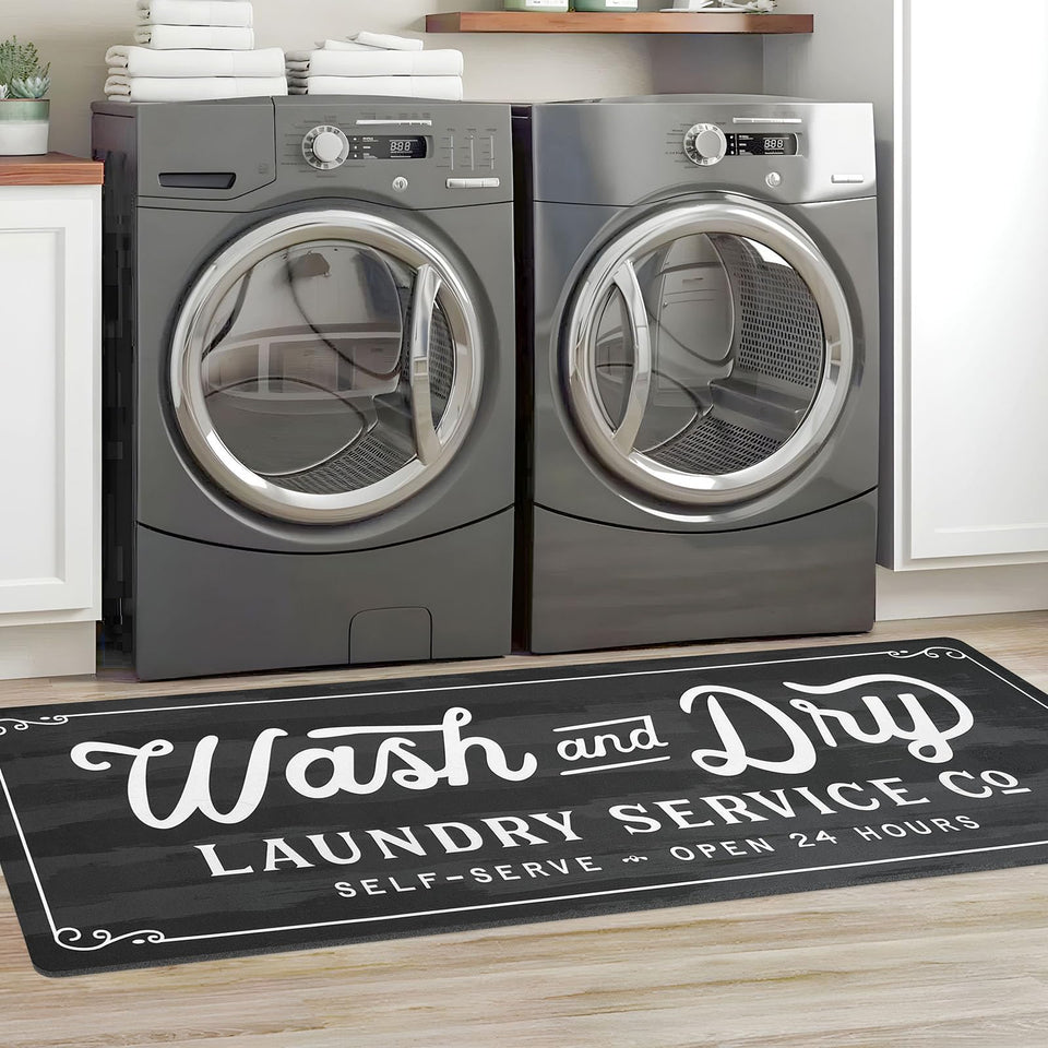 KOZYFLY laundry room rug 20x60 showcases durable comfort underfoot for busy chores.