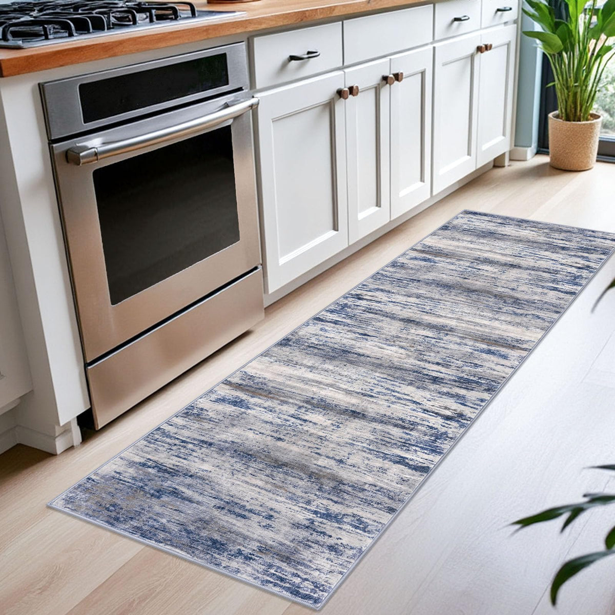KOZYFLY machine-washable rug runner for easy refreshes in busy homes.