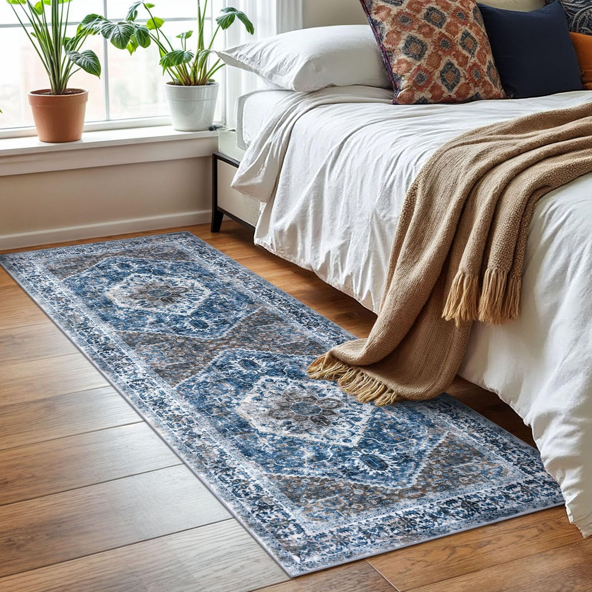 KOZYFLY Runners hallway rug suitable for entryways and kitchens with vibrant color