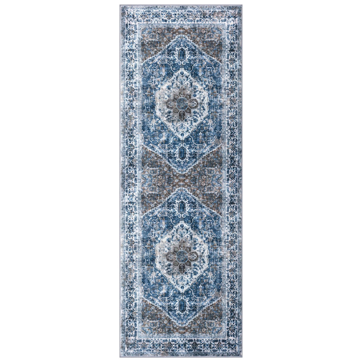 KOZYFLY Runners durable medallion pattern enhances bedrooms and living areas