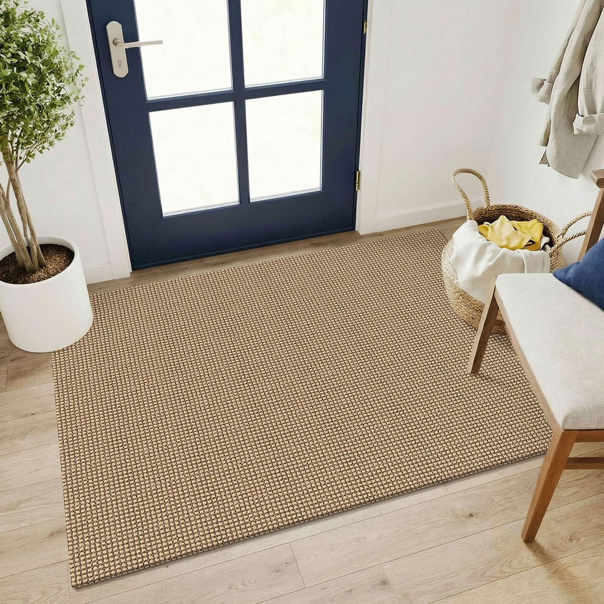 KOZYFLY washable 3x4 woven entry rug, absorbent and easy to renew with machine wash.