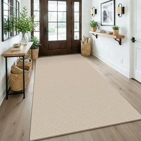 KOZYFLY washable area rug 4x6 with soft cotton texture and easy care for busy homes