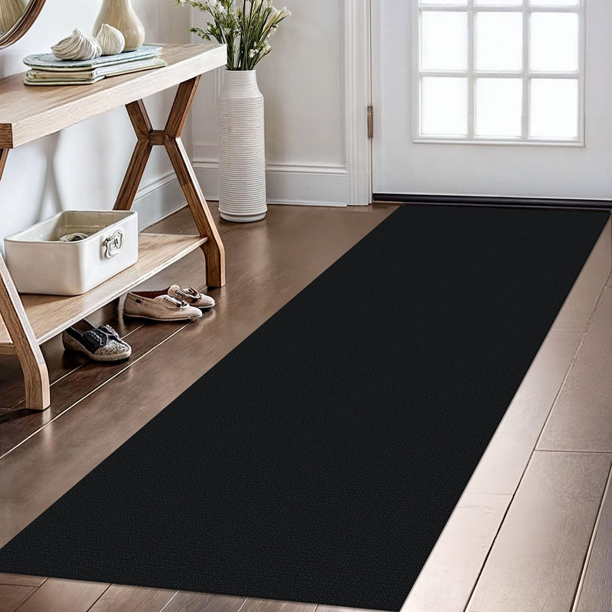 KOZYFLY washable 2x6 runner rug with soft braided cotton, easy to clean.