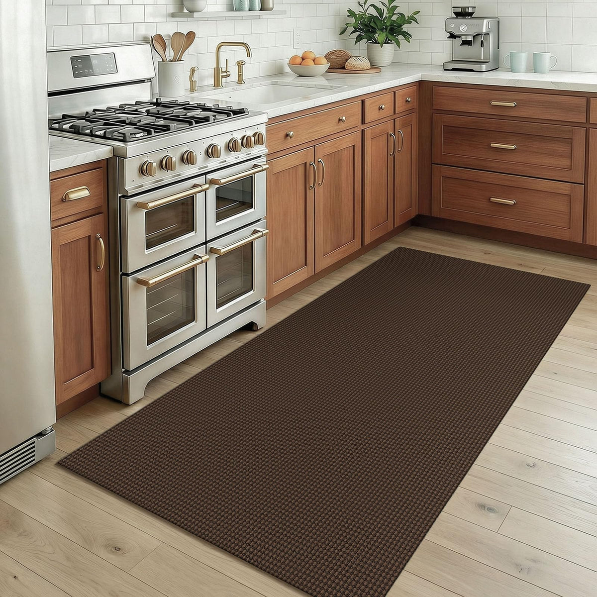 KOZYFLY woven cotton door mat entryway offers soft texture for daily traffic