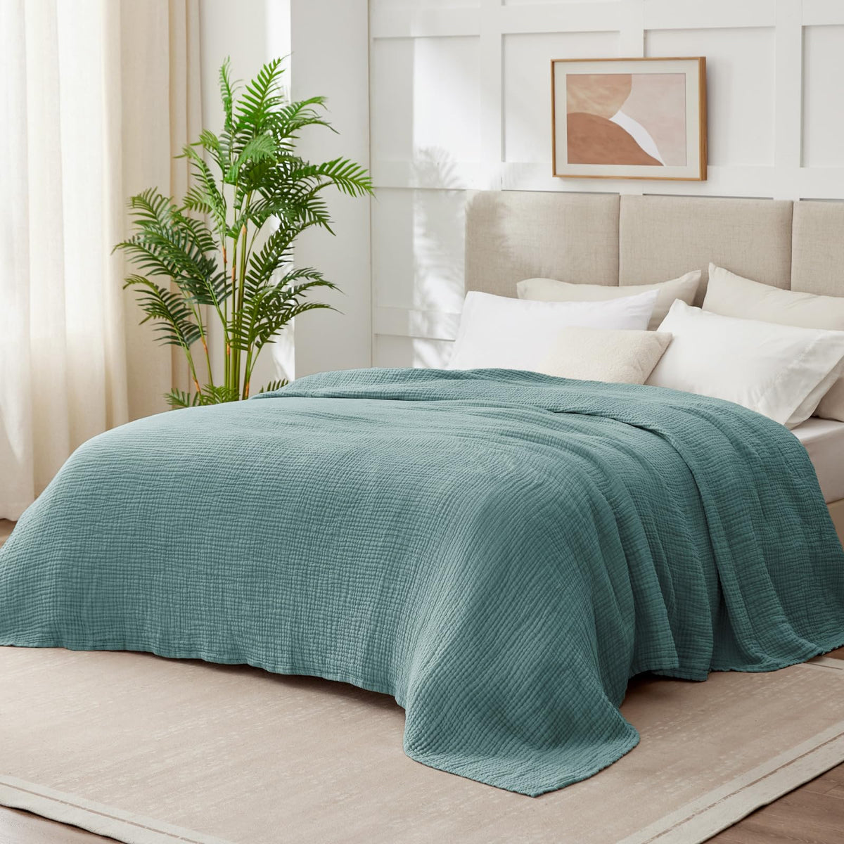 Kozyhvn teal blanket makes a stylish gift-ready option