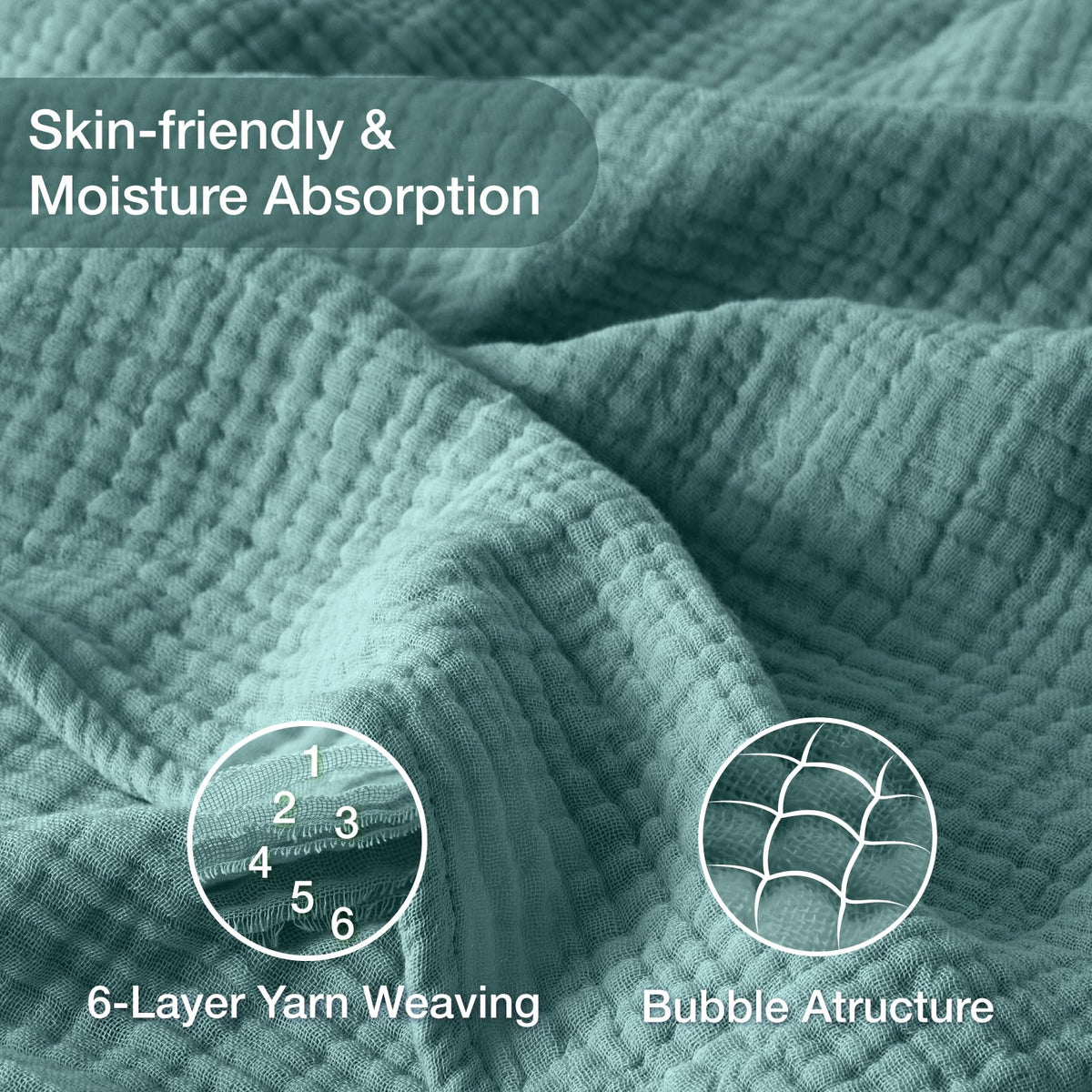 Kozyhvn teal blanket on couch for cozy lounging