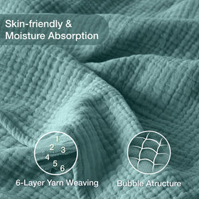 Kozyhvn teal blanket on couch for cozy lounging