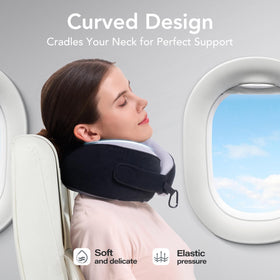 KPNEOL Travel Pillow magic-cloth closure offers quick, secure adjustment