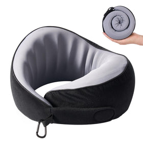 KPNEOL Travel Pillow memory foam neck support for long flights and car rides