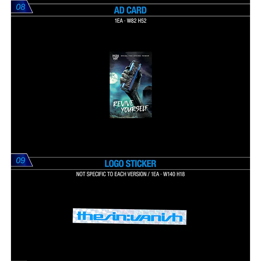 KPOP HEAVEN ENHYPEN THE SIN VANISH Storm Ver film photo A, tactile collectible for fans