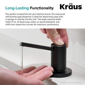 Kraus KSD-43MB solid brass construction with rust-resistant matte black finish
