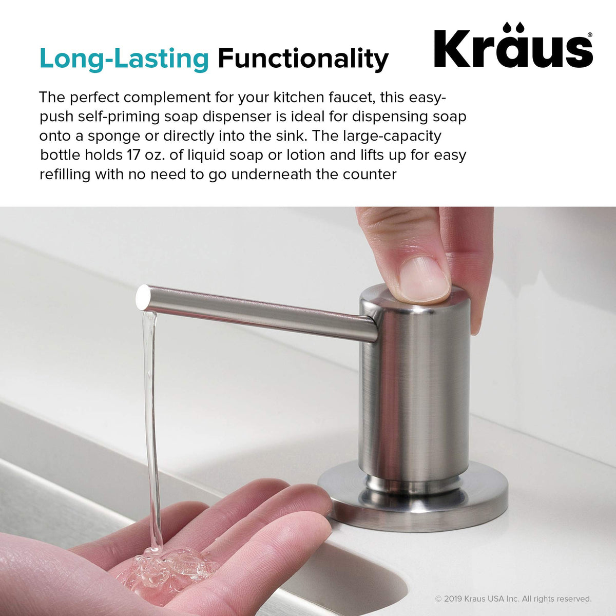 Kraus KSD-43SFS installation-easy with single-hole setup and included parts