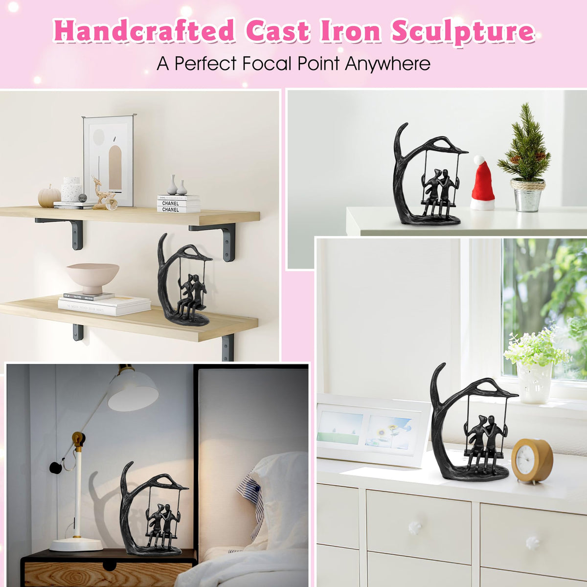Kresecioo romantic desk decor elevates any space with subtle love theme.