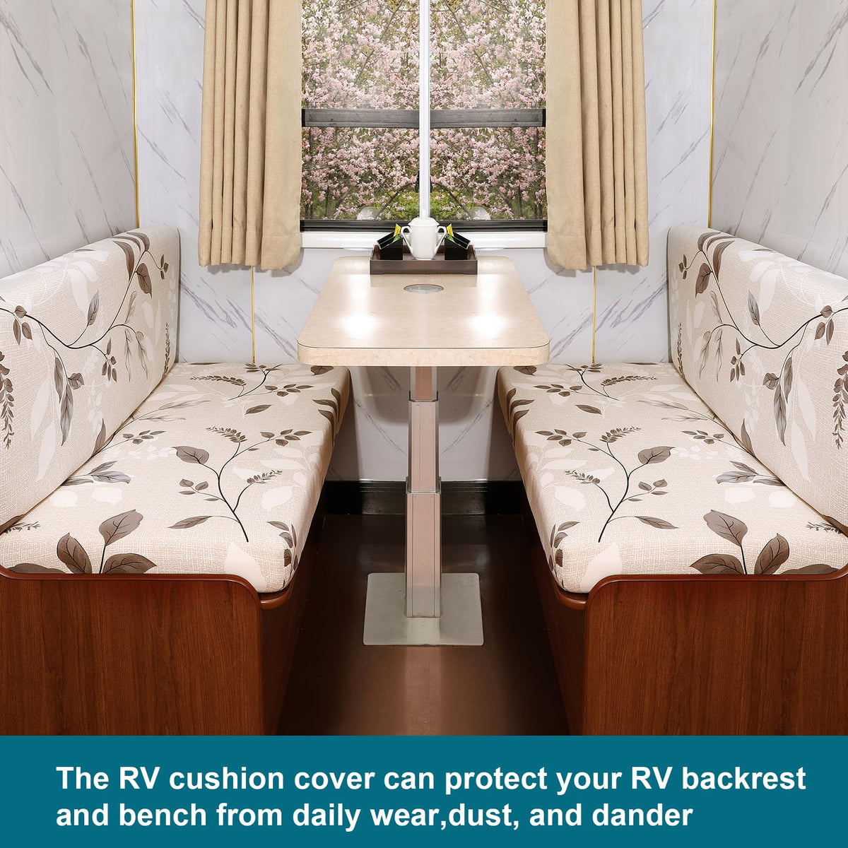 KRFOONN rv dinette cushion cover backrest-included ensures full coverage for backrests.
