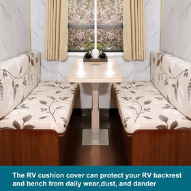 KRFOONN rv dinette cushion cover backrest-included ensures full coverage for backrests.