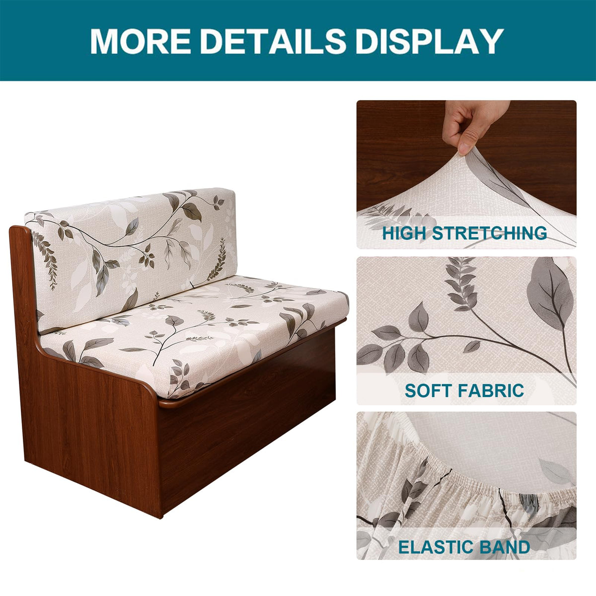 KRFOONN rv dinette cushion cover full-protection guards against spills and dirt during trips.