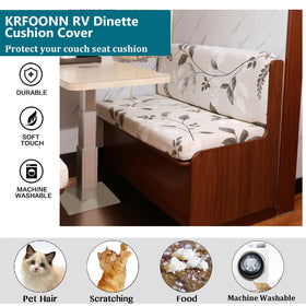 KRFOONN rv dinette cushion cover machine-washable keeps cushions clean and fresh.