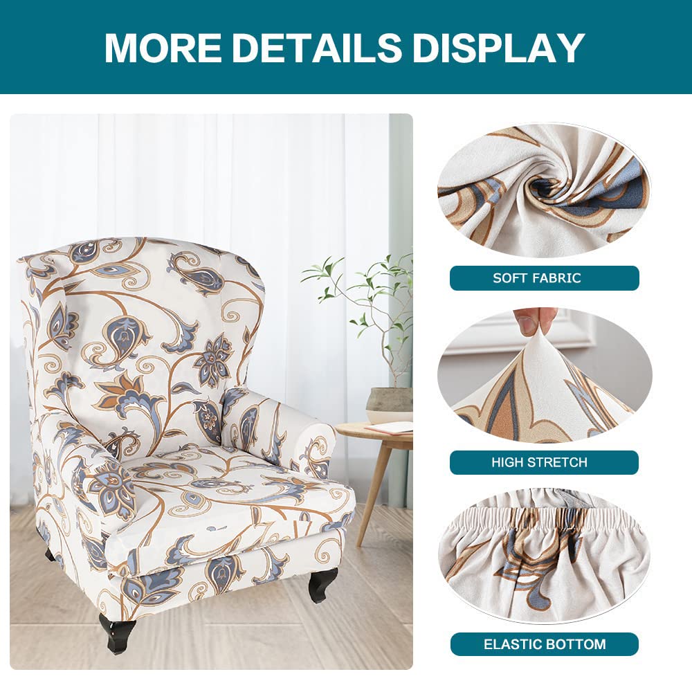 KRFOONN wingback chair cover provides full 360-degree protection.