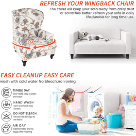 KRFOONN machine-washable slipcover for easy care.