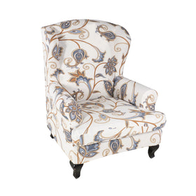 KRFOONN wingback chair cover close-up shows stretch fabric protection.