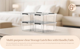 Krihan clear 9-pack bins ideal for kitchen and closet organization