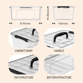 Krihan stackable grooved design saves shelf space and organizes neatly