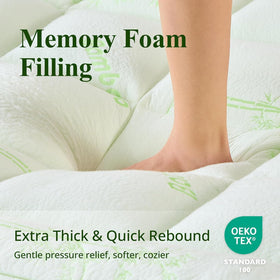 KRIMANO Bamboo Visco fabric highlight emphasizes breathable blend for cooler sleep.