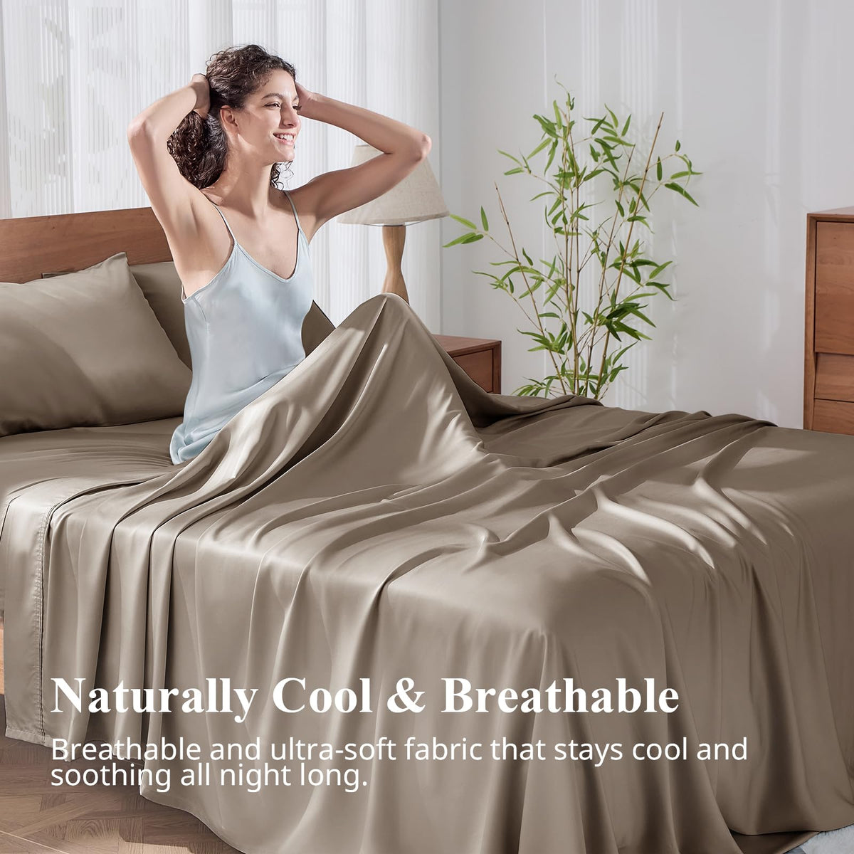KRIMANO cooling sleep setup demonstrates year-round comfort for hot sleepers