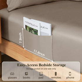 KRIMANO deep-pocket 17-inch fit demonstrating secure fit on mattress