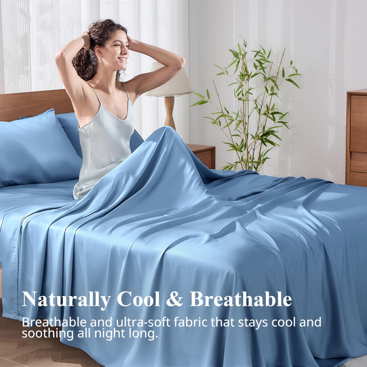 KRIMANO deep-pocket 17-inch fit keeps sheets secure on thick mattresses.