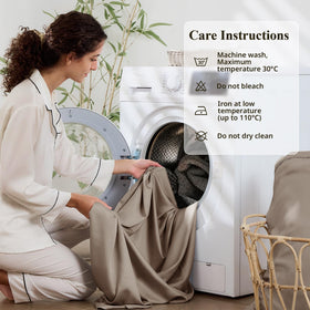KRIMANO easy-care sheets resist pilling and fading after washes