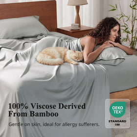 KRIMANO bamboo sheet close-up reveals silky-soft texture for cooling sleep