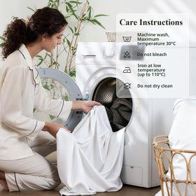 KRIMANO easy-care instructions: machine wash cold to preserve softness