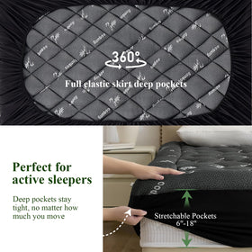 KRIMANO Queen Mattress Topper 7D ultra-soft fiber balances cushion and support