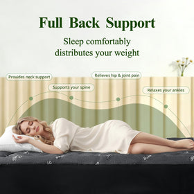 KRIMANO Queen Mattress Topper bamboo viscose cover stays cool and breathable
