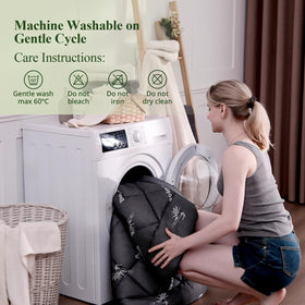 KRIMANO Queen Mattress Topper machine-washable for easy care and durability
