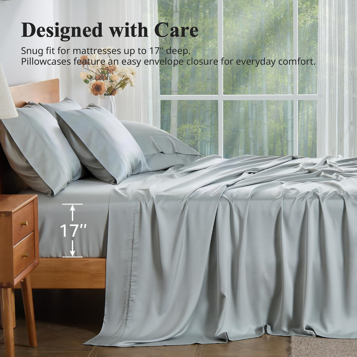 KRIMANO silky-soft sheet surface enhances luxury hotel feel.