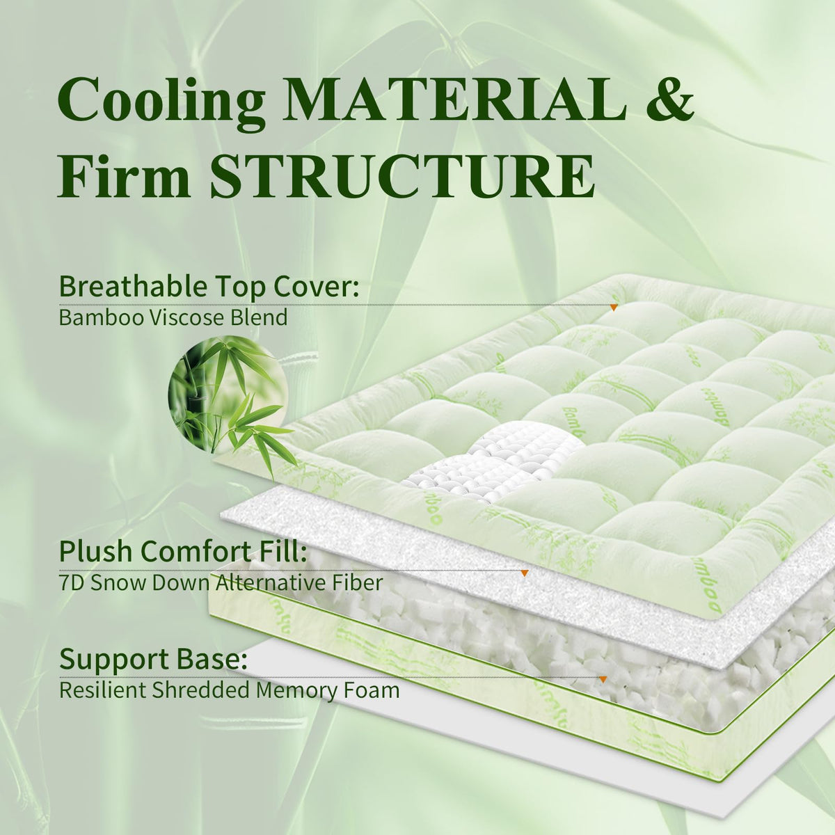 KRIMANO Quilt​ed Cloud Design demonstrates cloud-like softness with even padding.