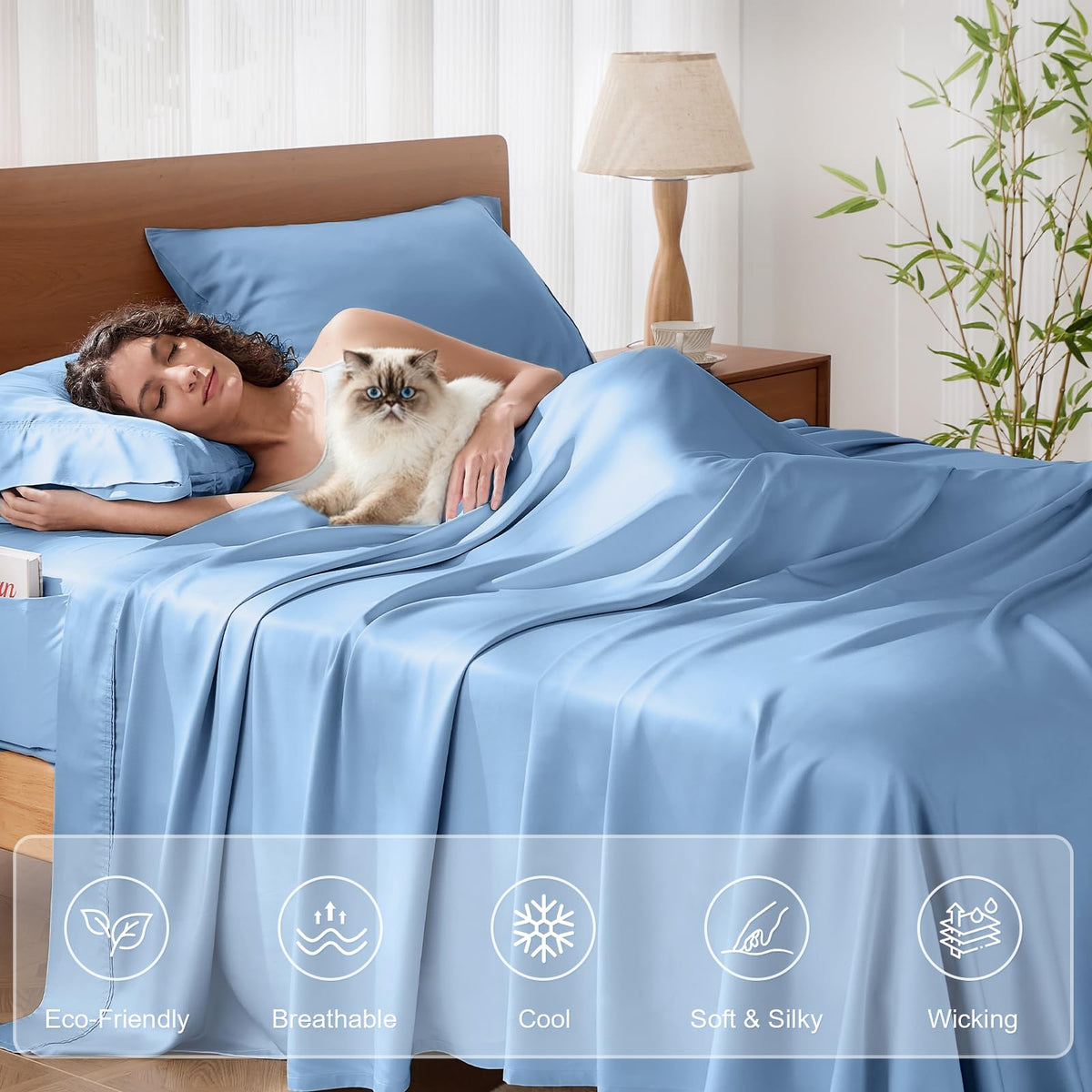 KRIMANO ready-to-use-out-of-package sheets simplify setup and comfort.