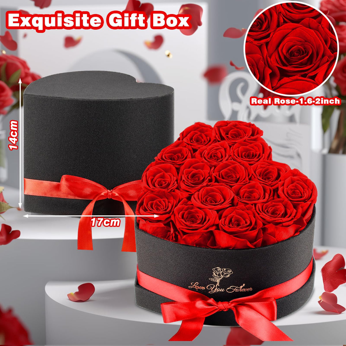 Krinzitt home decor roses box for enduring beauty